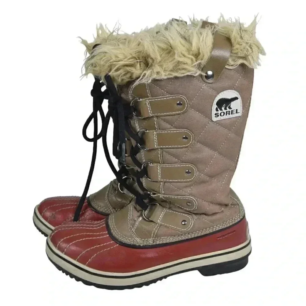 Sorel Trail Autumn Bronze Tofino Joan of Arctic Snow Winter Boots Brown Red 6 - Picture 7 of 12